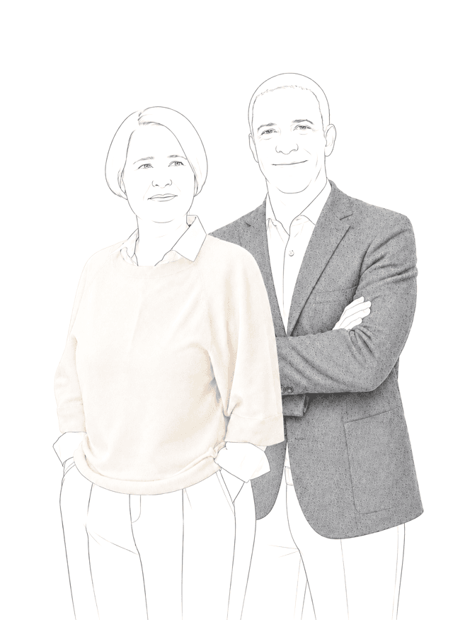 Portraits des associés — Marc Artéon et Karen Fiol